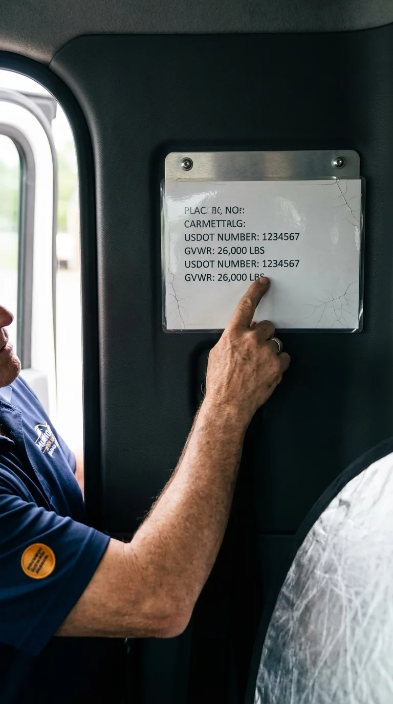 USDOT licensing placard verification in Carrier Mills